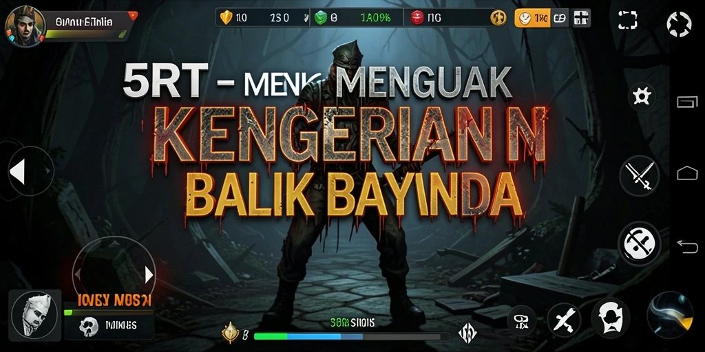 Screenshot gameplay 5RT dengan suasana horor yang menegangkan.