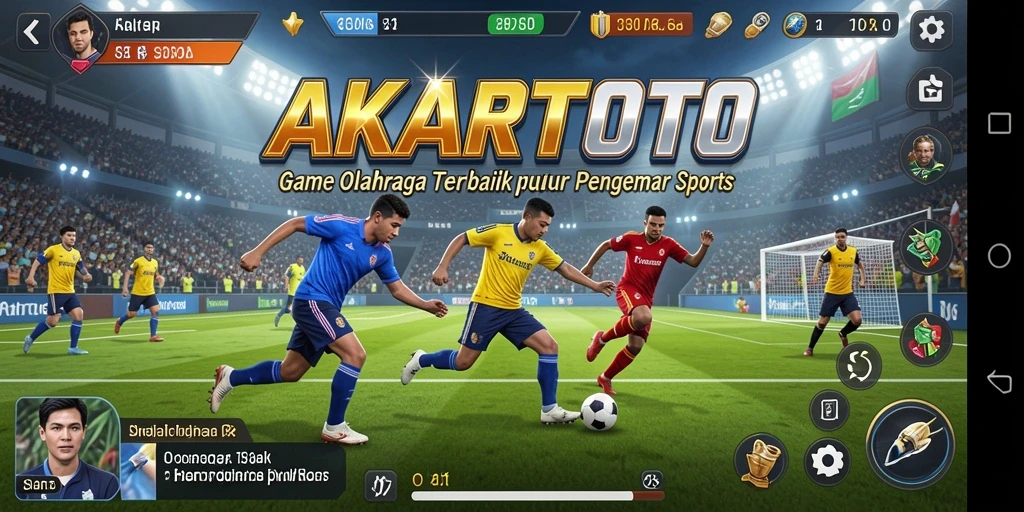 Tampilan gameplay seru dari AKARTOTO dengan berbagai mode olahraga.