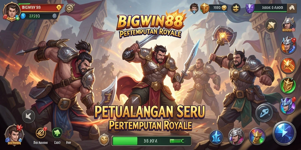 Tangkapan layar BIGWIN88 menunjukkan aksi mendebarkan pertempuran Battle Royale.