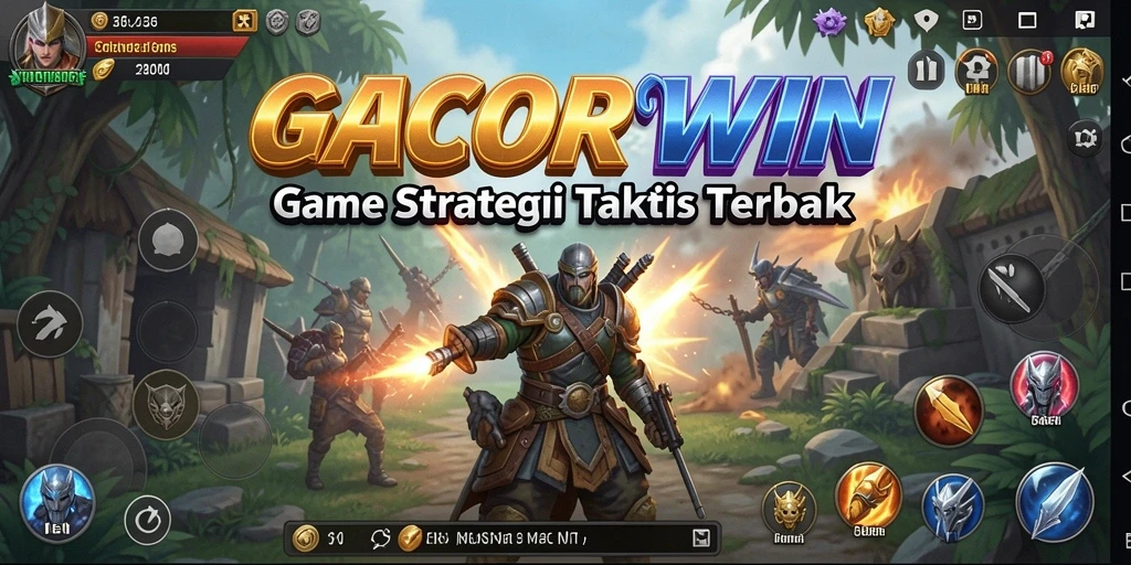 Tampilan gameplay taktis dan strategis dalam GACORWIN.