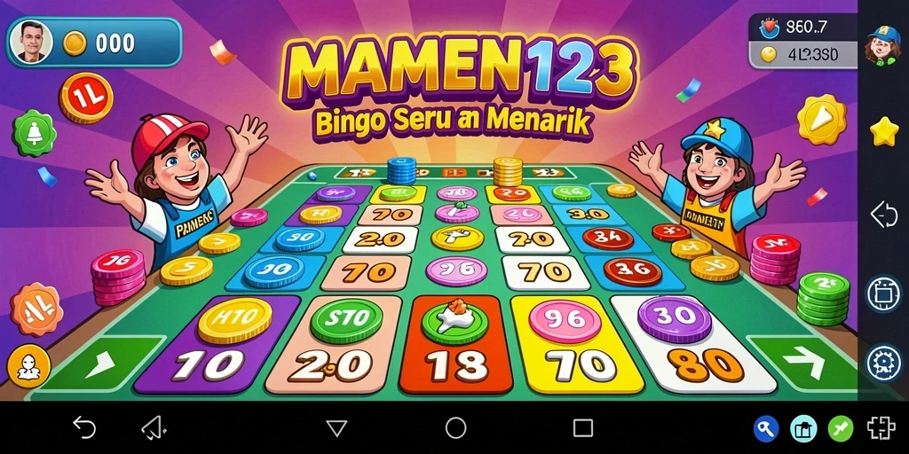 Tampilan gameplay seru di MAMEN123 dengan kartu Bingo