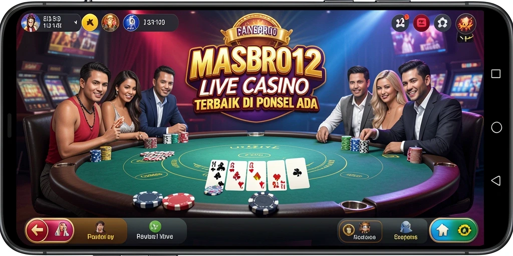 Tangkapan layar gameplay Live Casino yang mendebarkan di MASBRO12.