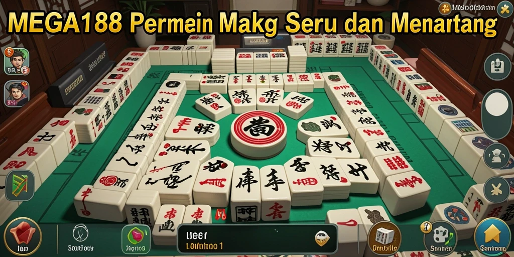 Gameplay MEGA188 yang seru dalam permainan Mahjong.