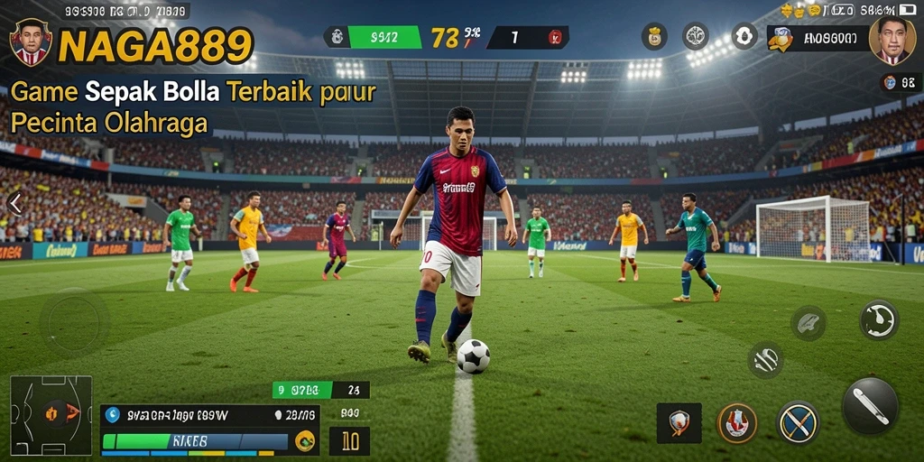 Tampilan gameplay NAGA889 yang penuh aksi dan strategi sepak bola.