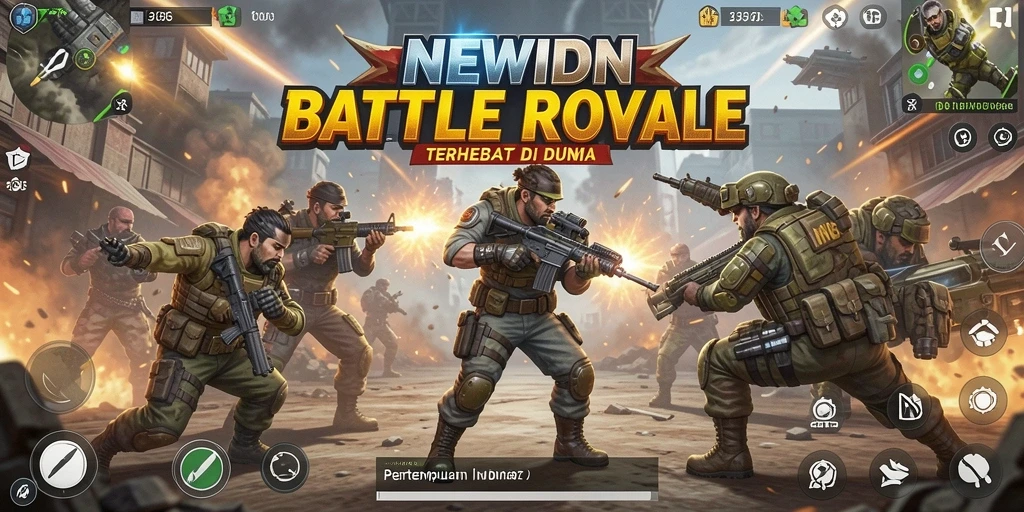 Gameplay seru dalam pertempuran Battle Royale yang mendebarkan.
