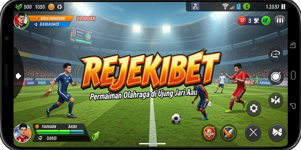 Tangkapan layar gameplay REJEKIBET menampilkan aksi seru dari pertandingan olahraga.