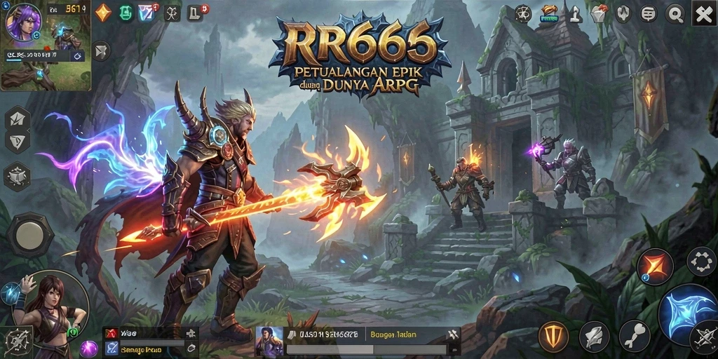 Tampilan gameplay <strong>RR666</strong> saat pertarungan melawan monster yang menantang.