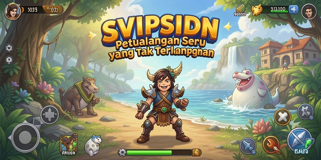 Tangkapan layar SVIPSIDN menampilkan gameplay penuh aksi dalam petualangan yang seru.