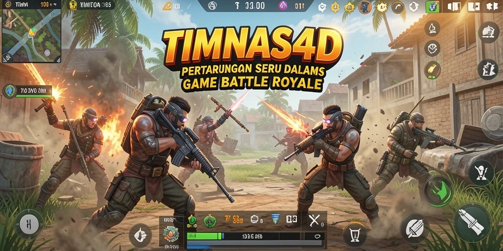 Gameplay intens TIMNAS4D dalam aksi Battle Royale.