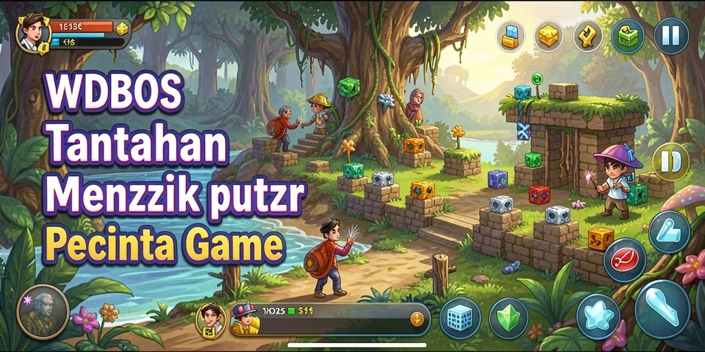 Tampilan gameplay WDBOS dengan potongan puzzle yang menarik.