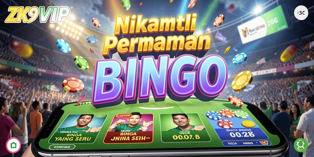 Tampilan seru gameplay Bingo di ZK9VIP dengan banyak pemain.